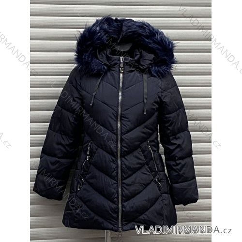 Bunda s kapucí dlouhý rukáv dámská (S-2XL) ITALSKÁ MÓDA HKW21205