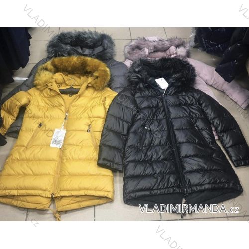 Bunda s kapucí dlouhý rukáv dámská (S-2XL) ITALSKÁ MÓDA HKW21205