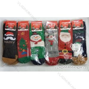 Ponožky teplé vánoční veselé dámské (35-42) PESAIL PES21SDM01