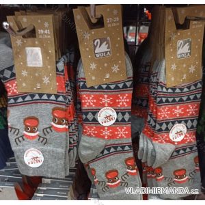 Ponožky veselé vánoční dětské dorost dívčí dámské (27-41) POLSKÁ MÓDA DPP21340