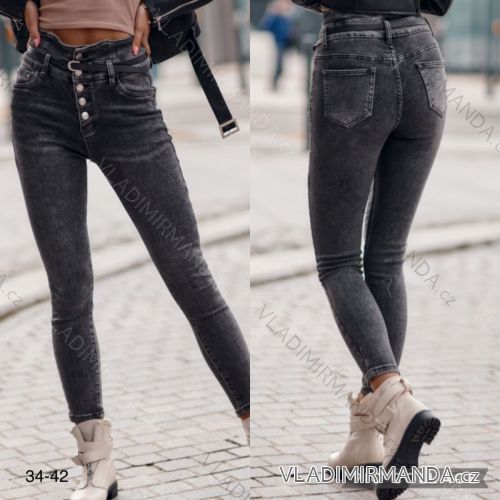 Rifle jeans vysoký pas dlouhé dámské (34-42) JEANS JAW217756