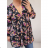 Šaty elegantní dlouhý rukáv dámské (S/M ONE SIZE) ITALSKÁ MÓDA IMWA21539/DR Černá S/M