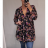Šaty elegantní dlouhý rukáv dámské (S/M ONE SIZE) ITALSKÁ MÓDA IMWA21539/DR Černá S/M