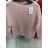 Women's Knitted Long Sleeve Sweater (S / M ONE SIZE) ITALIAN FASHION IM7213402