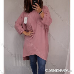 Tunika teplá dlouhý rukáv dámská nadrozměr (3XL-6XL) EBELIEVE MA121S-2028