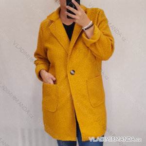 Kabát flaušový beránek dámský (L/XL ONE SIZE) ITALSKá MóDA IM321595/DR