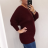 Women's long-sleeved shirt dress (2XL / 3XL ONE SIZE) ITALIAN FASHION IM321525 / DR 2XL/3XL red