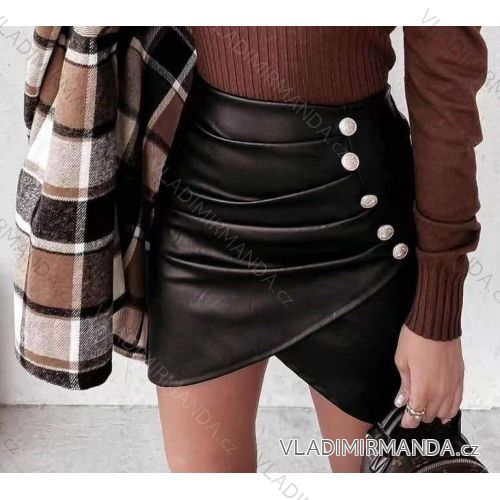 Sukně krátká koženková dámská (S-XL) ITALSKÁ MÓDA IMWE21435