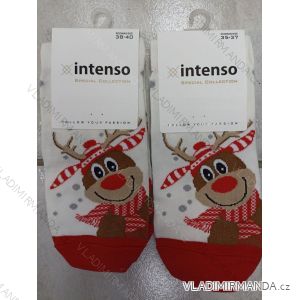 Ponožky vánoční veselé slabé dámské sob Rudy (35-37, 38-40) POLSKÁ MÓDA DPP21229