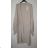 Cardigan pletený dlouhý rukáv dámský ( 3XL/4XL ONE SIZE) ITALSKÁ MÓDA IMD21882 hnědá 3XL/4XL ONE SIZE