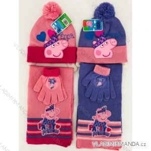 Set čepice rukavice a šála prasátko peppa dětské dívčí (ONE SIZE) SETINO PEP21-1608