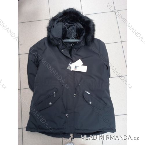 Bunda / Kabát parka zimná dámska nadrozměr (3XL-7XL) POĽSKÁ MÓDA MTN21MHM-W559BIG