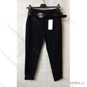 Kalhoty s páskem strečové dlouhé dámské (S-M-L-XL-2XL) ITALSKÁ MÓDA IMP21170