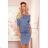 13-137 Sport dress made of sweater material - blue melange