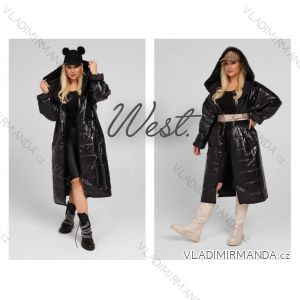 Kabát zimný s kapucňou dámsky nadrozmer (3XL/4XL one size) POLSKÁ MÓDA PMLT21WEST