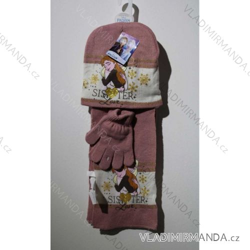 Set čiapky rukavice a šál detské dievčenské frozen (52-54 cm) SETINO HU4044