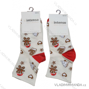 Ponožky veselé slabé vánoční dámské (35-37, 38-40) POLSKÁ MÓDA DPP21186