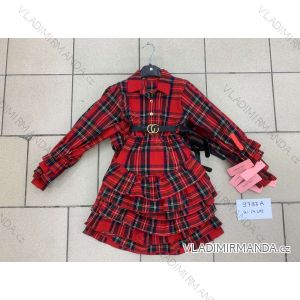 Šaty košilové dlouhý rukáv dětské dorost dívčí (4-14 LET) POLSKÁ MÓDA HKW21D0282
