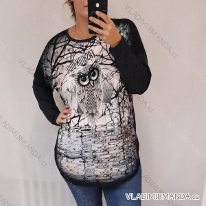 Tunika dlouhý rukáv dámská nadrozměr (2X/3XL ONE SIZE) TURECKÁ MÓDA TMFS21006