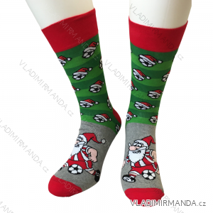 Ponožky veselé slabé pánské Vánoční Fotbalové (41-43, 44-46) POLSKÁ MÓDA DPP21256