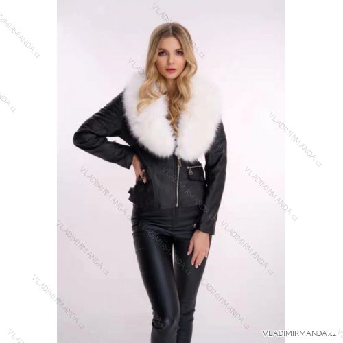 Bunda s kapucí dlouhý rukáv dámská (S-2XL) ITALSKÁ MÓDA HKW21205