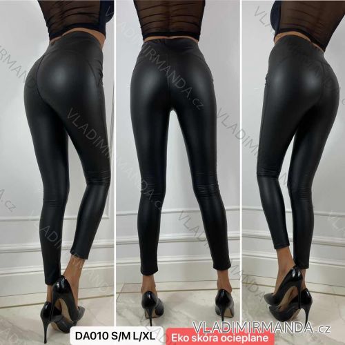 Legíny koženkové zateplené dlouhé dámské (S-XL) TURECKÁ MÓDA TMWL21DA010