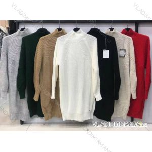 Women's Knitted Long Sleeve Dress (S / M ONE SIZE) ITALIAN FASHION IMWE217258