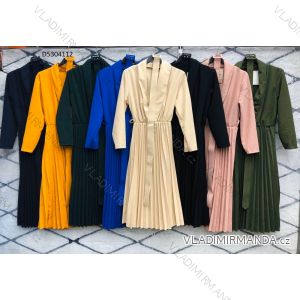 Šaty elegantní dlouhý rukáv dámské (S/M ONE SIZE) ITALSKÁ MÓDA IMWD218101
