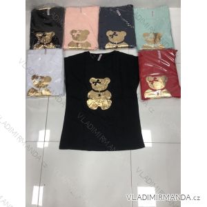 Tričko krátký rukáv dámské nadrozměr (2XL-4XL) TURECKÁ MÓDA TMWG21G124142