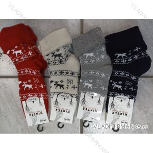 Ponožky vánoční teplé termo dámské (36-40) POLSKÁ MODA DPP21268