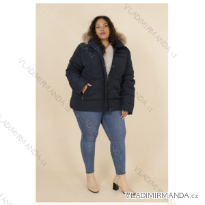 Kabát dámský nadrozměr (2XL-4XL) FRANCOUZSKÁ MÓDA FMPG218702C-MARINE