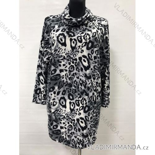 Kabát flaušový beránek s kapucí na zip dámský (L/XL ONE SIZE) ITALSKá MóDA IM321569