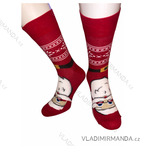 Ponožky vánoční veselé slabé dámské pánské chlapecké (36-40, 41-43, 44-46) POLSKÁ MÓDA DPP21089