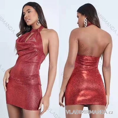 Šaty elegantní dlouhý rukáv dámské (S/M ONE SIZE) ITALSKÁ MÓDA IMWM217234