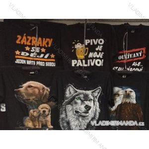 Tričko veselé pes/vlk/orel krátký rukáv pánské (M-2XL) POLSKO PV921141