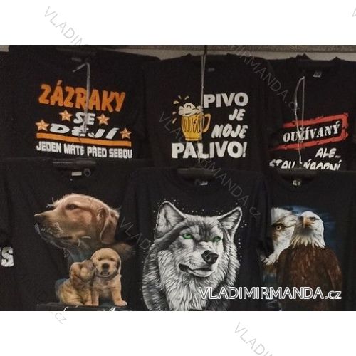 Tričko veselé pes/vlk/orel krátký rukáv pánské (M-2XL) POLSKO PV921141