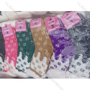 Ponožky veselé zateplené bavlnou dámské (35-38, 38-42) VIRGINA VIR21WW048