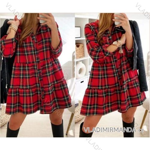 Sommer Hemdkleid Langarm Oversize Damen (S / M ONE SIZE) ITALIAN FASHION IMWM216078