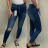 Kalhoty rifle jeans dlouhé push up dámské (XS-XL) M.SARA MA620S3977G-2/DR S modrá