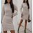 Damen Strickkleid mit langen Ärmeln (S / M ONE SIZE) ITALIAN FASHION IMWE217258
