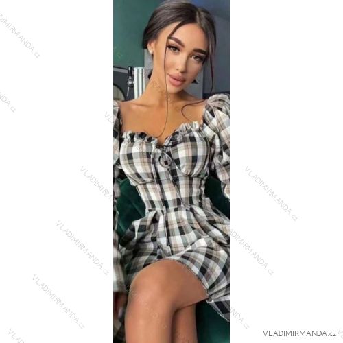 Šaty dlhý rukáv dámske (S / M ONE SIZE) TALIANSKÁ MÓDA IMWE218190