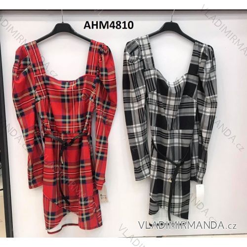 Šaty elegantný dlhý rukáv dámske (S/M ONE SIZE) TALIANSKA MÓDA IMWE21AHM4810