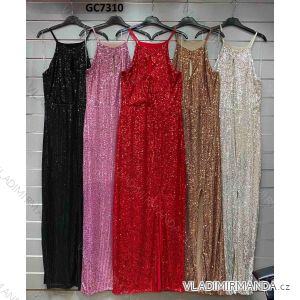 Šaty elegantné dlhé bez rukávu dámske (S/M ONE SIZE) TALIANSKA MÓDA IMWG21GC7310