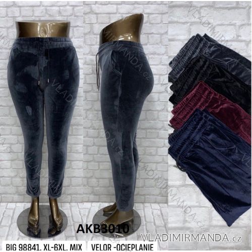 Legíny teplé sametové dlouhé dámské nadrozměr (XL-6XL) TURECKÁ MÓDA TMWL21AKB3010