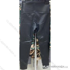 Legíny koženkové zateplené kožíškem dlouhé dámské (S-XL) ITALSKÁ MÓDA IMM211652
