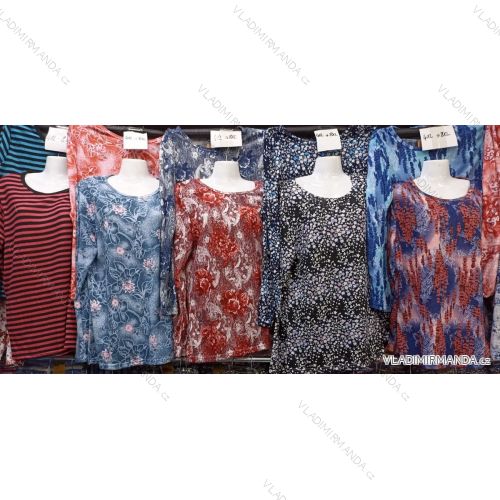 Tričko teplé dlouhý rukáv dámské nadrozměrné (4XL-8XL) TOVTA SUN21023
