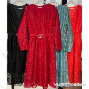 Kleid mit Knöpfen und geknöpften Damen (uni s-m) ITALIAN FASHION IM2203948
