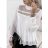 Elegant carmen blouse over the shoulders long sleeve leopard women (S / M ONE SIZE) ITALIAN FASHION IMWA216044