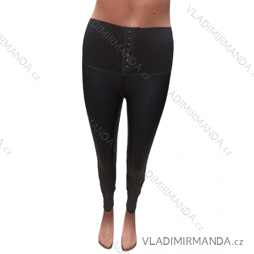 Legíny dlouhé koženkové zaptelené dámské (S-XL) TURECKÁ MÓDA TM921HL-580