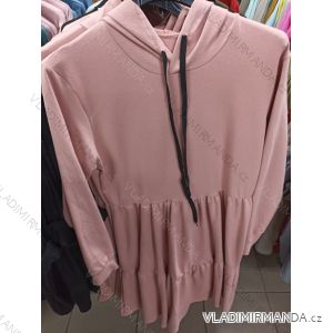 Šaty mikinové s kapucňou dámske (M/L ONE SIZE) TALIANSKA MODA IM321639